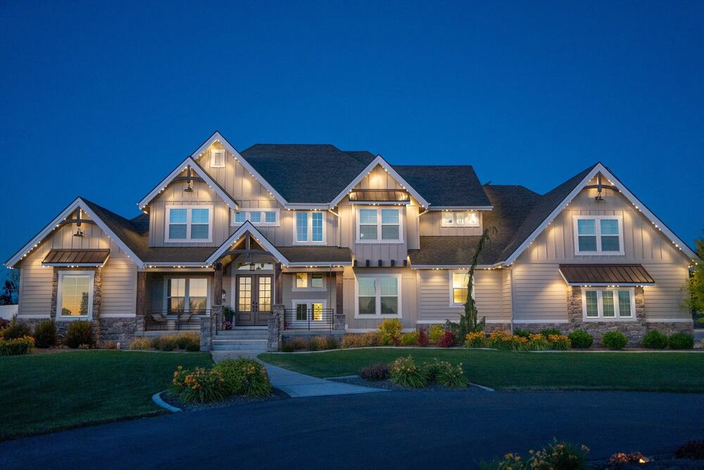 Craftsman home in warm white