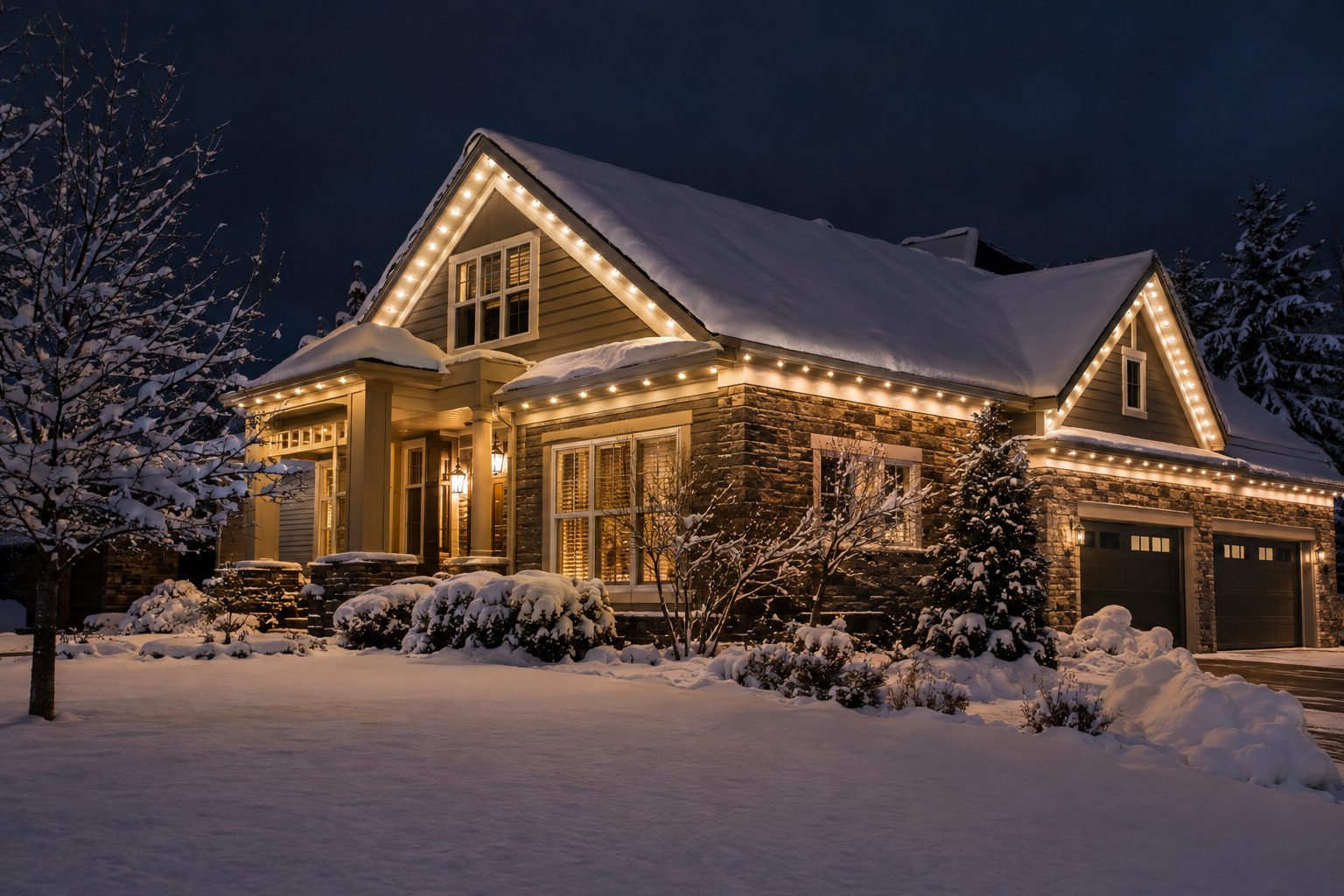 Warm white in the snow